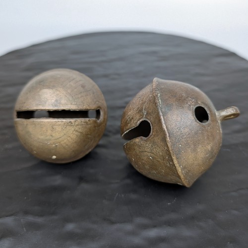 Antique brass crotal - brass,