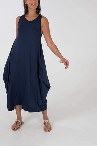 Ladies navy parachute dress - ladies,