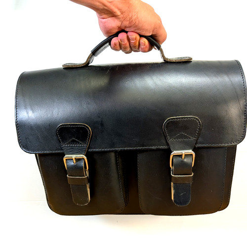 Ruitertassen black leather - black,