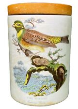 Portmeirion Birds of Britain Cirl Bunting Bird Lidded Canister Storage Jar 1978