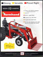 Farmhand F-21 and F-22 Tractor Farm Loaders Brochure Leaflet