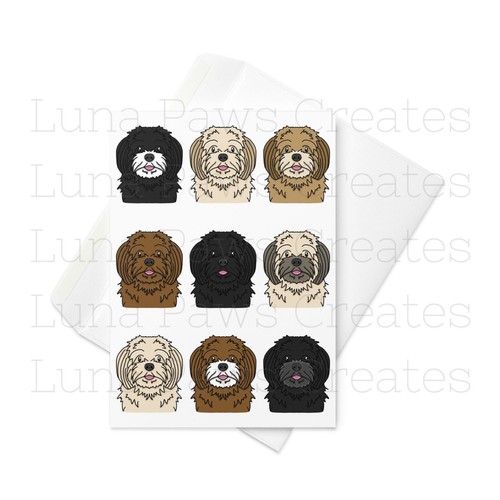 Lhasa apso card - lhasa,