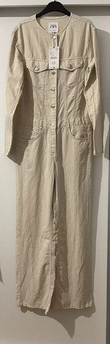 Zara beige linen cotton blend - linen,