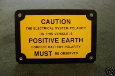 Jaguar daimler positive earth - positive,
