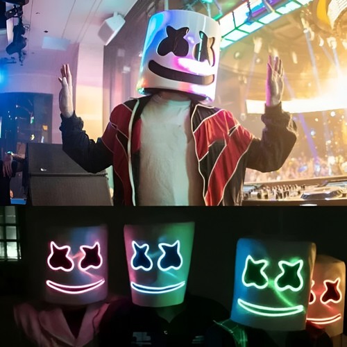Marshmallow led mask - marshmallow, dj