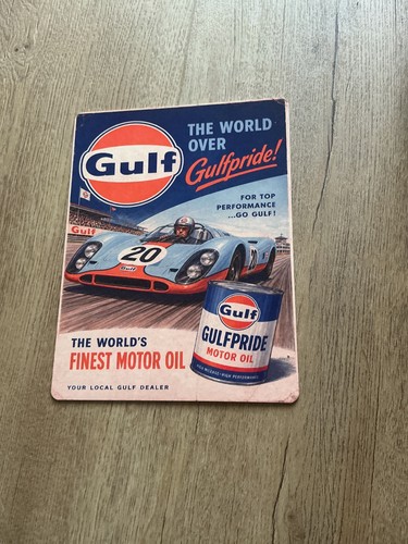 Gulf motor oil metal - metal, wall