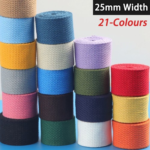 25mm width cotton webbing tape - cotton,