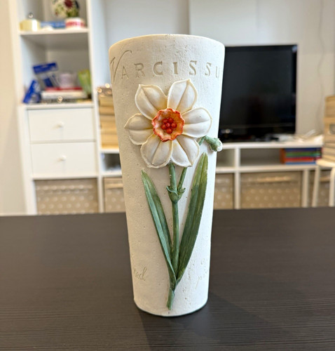 White ceramic cylinder - white,