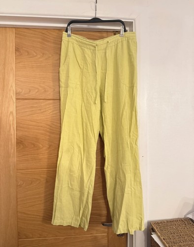 Lily lime green linen - lime,