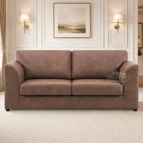 Sofa set brown - 3+2, faux