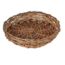 Wicker Split Cane Woven Circular Beige Planter Plant Pot Stand Comment