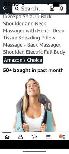 Invospa shiatsu heated massage - heated,