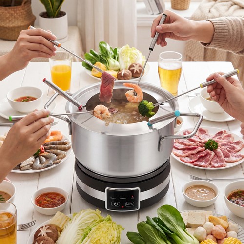 Electric fondue pot set 1200w - fondue,