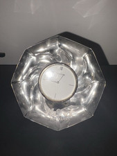 Vintage Orrefors Crystal James Hunt Heavy Paperweight  Clock Needs Battery