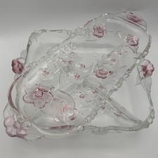 Vtg West Germany Mikasa Clear Crystal Serving Dishes Christmas New Year Platters