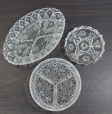 Cut Glass Divided Serving