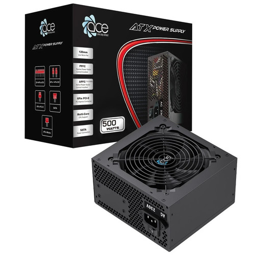 Ace black 500w atx power - 500w,