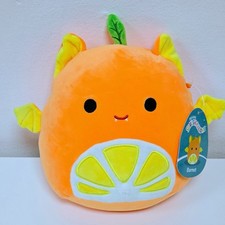 Squishmallows Barnet The Orange Fruit Bat Blacklight 8” Plush Soft Toy New