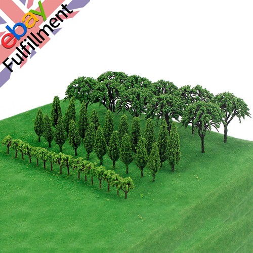 Plastic model trees train - plastic,