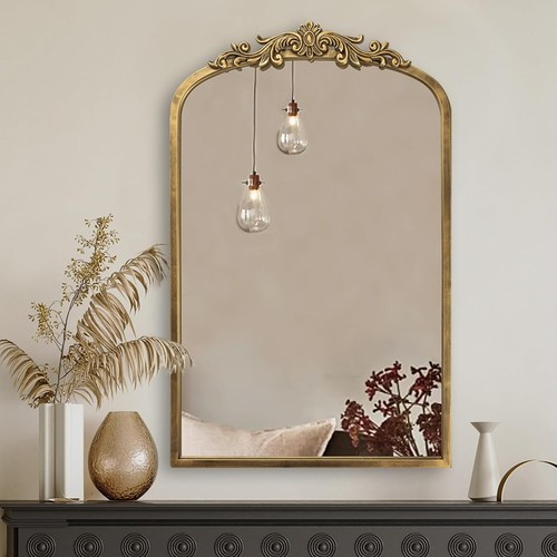 Gold vintage mirror - gold, 48