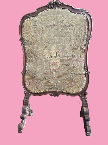 Antique georgian fire screen - fire,