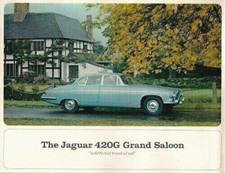 Jaguar 420G Grand Saloon USA Market Single Sheet Sales Brochure Mark X Mk10
