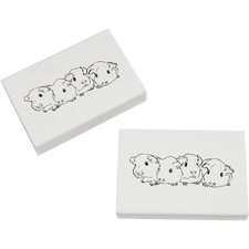 2 x 45mm 'Baby Guinea Pigs' Erasers / Rubbers (ER00015710)
