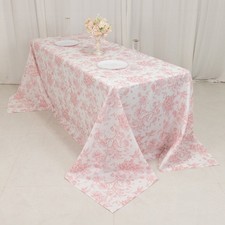 90" x 132" Pink French Toile