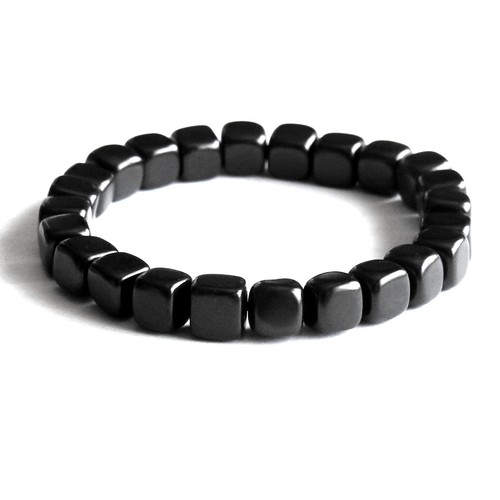Shungite bracelet 6mm cubic