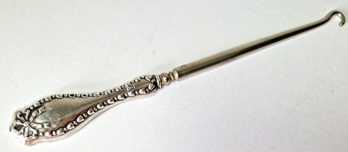 Antique silver handled button - antique,