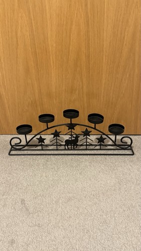 Wrought iron black tealight - wrought,