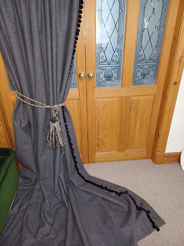 Tweed door curtain 108 - tweed, curtain.