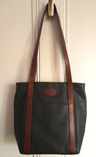 Vintage Mulberry Brown  Scotchgrain & leather Tote. Good Condition with Dust Bag