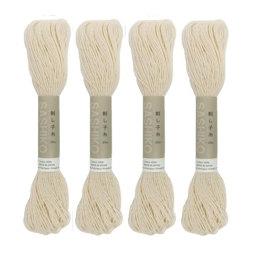 Ivory sashiko thread 20m - sashiko,