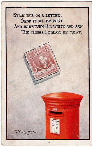 Antique edwardian postcard - antique,