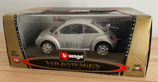 1998 Bburago / Burago Bijoux Collection VW Beetle Silver 1:24 1/24 Diecast 1542