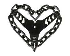 F&R ORIGINAL LOWRIDER Chain STEEL HEART STEERING WHEEL Black SHOW PART