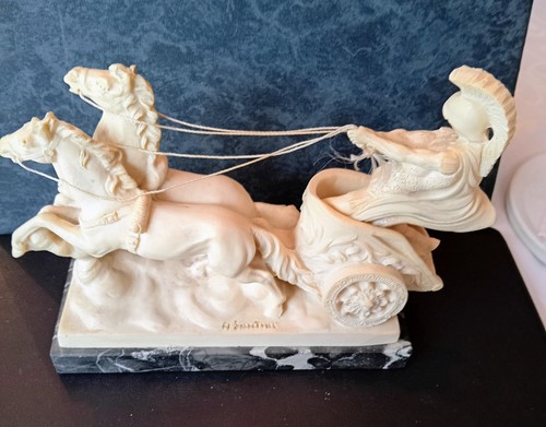 Santini alabaster sculpture - a,