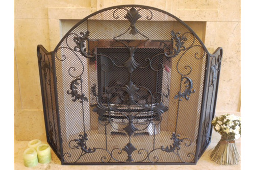 Firescreen metal brown - metal, x