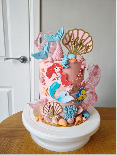 Little mermaid cake topper - little,