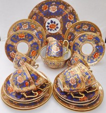 Noritake Art Deco Antique Porcelain Tea Set, Lovely Condition Cobalt  Imari