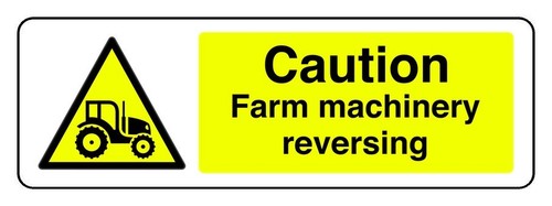 Caution farm machinery - caution,