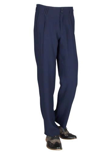 Navy blue rockabilly cuffed - blue,