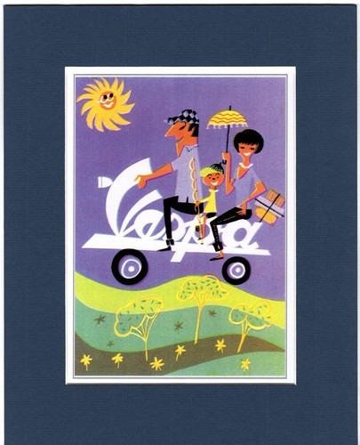 Vespa mounted window - vespa, 10"x8"