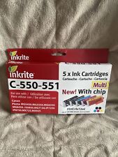 5 Printer Ink Cartridges Inkrite C-550-551