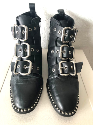 Topshop black buckle studded - topshop,