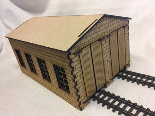 Double railway engine shed - engine,