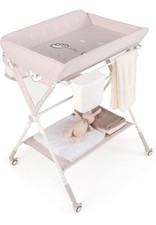 COSTWAY Diaper Changing Station Foldable Baby Changing Table W/Lockable Wheels 