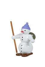 Wooden Figure Snowman Snowshoe