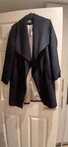 Wallis waterfall coat navy - wallis,